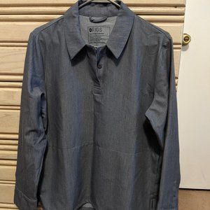 FIGS Women's Large Long Sleeve Graphite Scrub Top